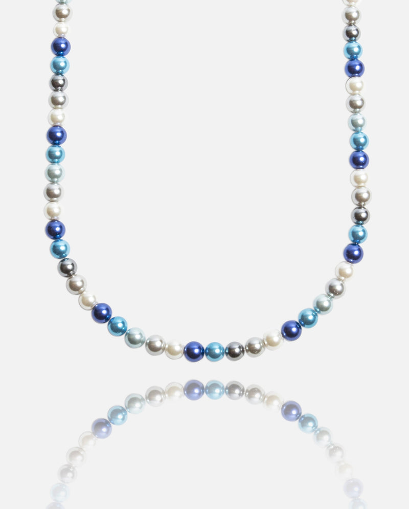 6mm Pearl Necklace - Blue Multi