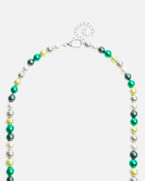 6mm Pearl Necklace - Green Multi