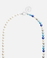 6mm Pearl Necklace - Half Blue Multi