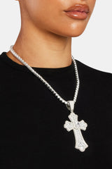 75mm Iced Pear CZ Large Cross