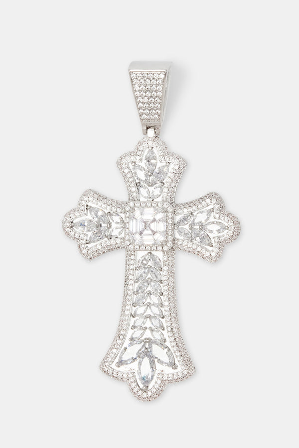 75mm Iced Pear CZ Large Cross