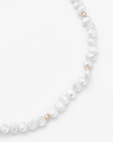 7mm Baroque Freshwater Pearl Necklace - Gold