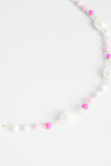 7mm Freshwater Pearl & Pink Bead Necklace