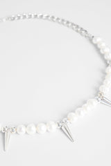 7mm Freshwater Pearl & Spike Necklace
