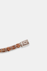 7mm Iced CZ Chocolate Round & Rectangle Mix Tennis Bracelet