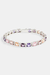 7mm Iced CZ Square Tennis Bracelet