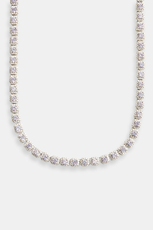 7mm Iced Lilac CZ Cluster Choker