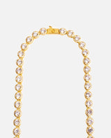 7mm Flower Tennis Chain - Gold - Cernucci