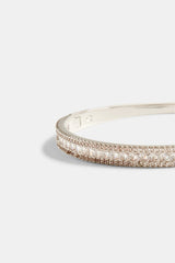 5mm Iced Baguette CZ Bangle