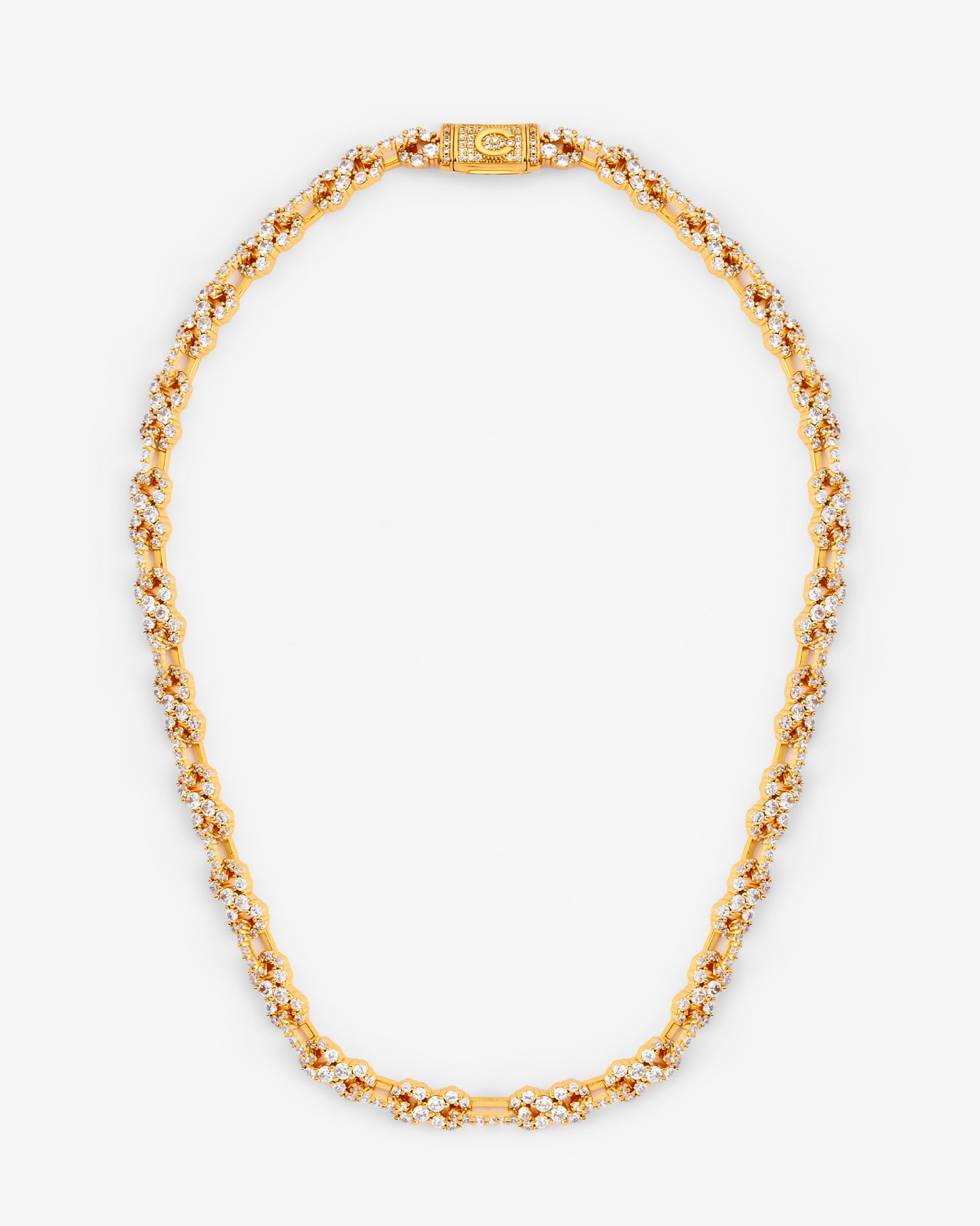 8mm Iced Infinity Chain - Gold