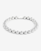 8mm Round Clustered Tennis Bracelet