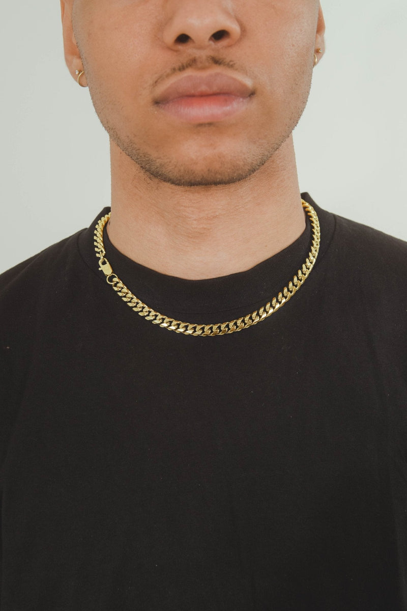 8mm Miami Cuban Link Chain - Gold - Cernucci