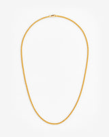 925 3mm Cuban Chain - Gold