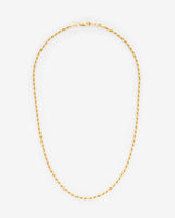 925 3mm Rope Chain - Gold