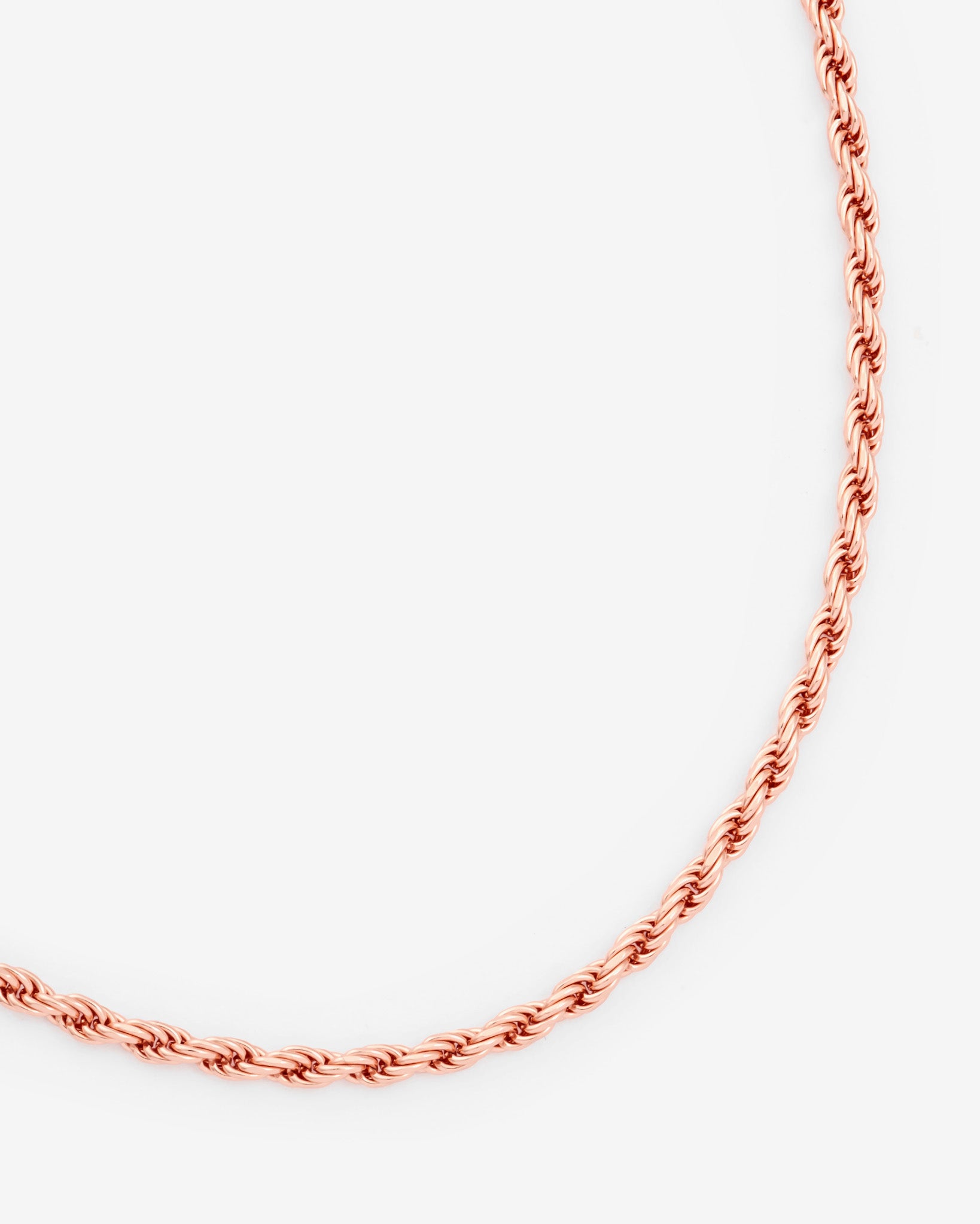 925 3mm Rope Chain - Rose Gold – Cernucci US