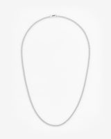 925 2.5mm Micro Cuban Chain - Silver