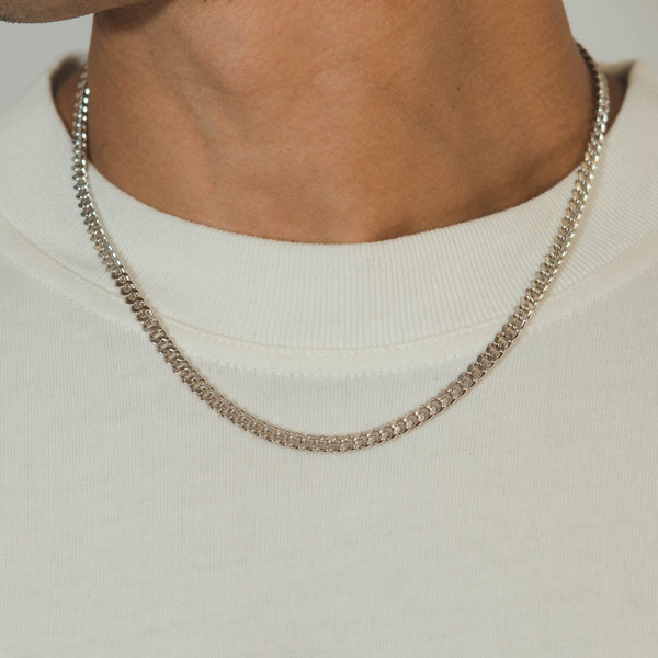 925 5mm Cuban Chain - Silver - Cernucci