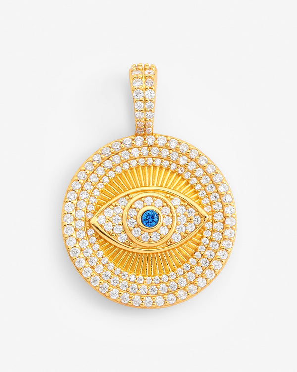 Iced Eye Pendant - Gold