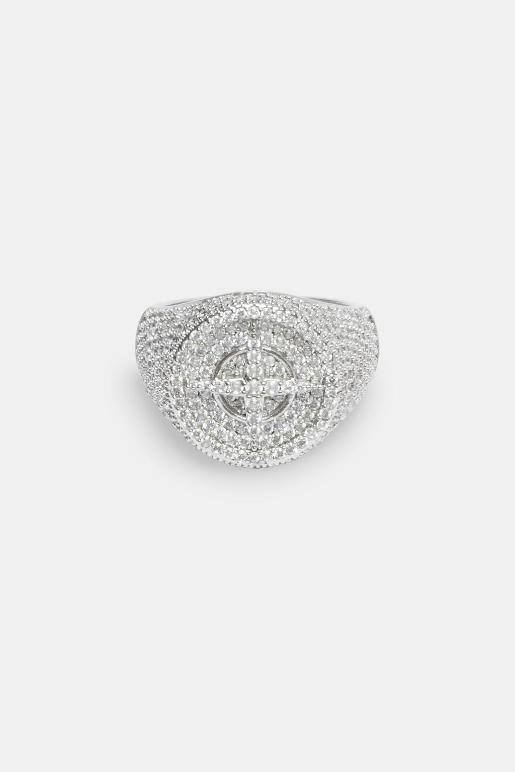 925 Iced Compass Signet Ring | Mens Rings | Shop Signet Rings at ...