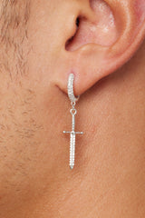 925 Iced Dagger Earrings