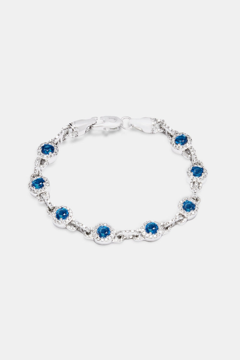 9mm Blue Centre Link Bracelet