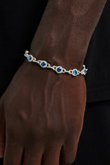 9mm Blue Centre Link Bracelet