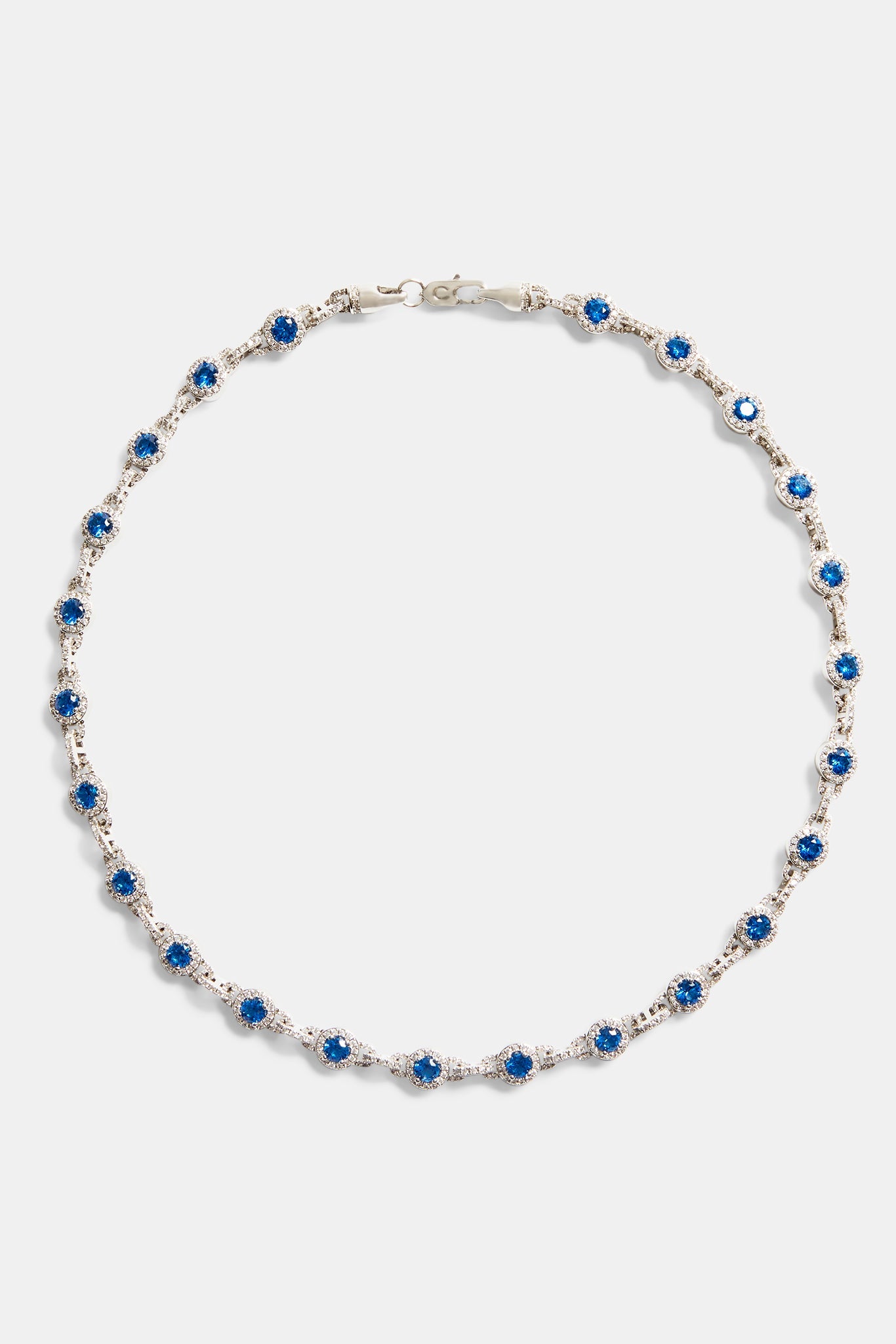 Blue String Chain 9mm Blue Centre Link Chain | Mens Chains | Shop Tennis Chains at ...