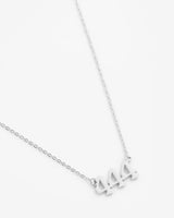 Angel Number 444 Necklace - White Gold