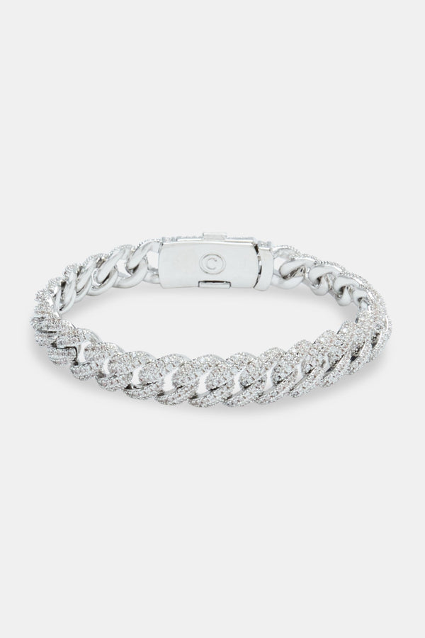 10mm Iced Cuban Link Bracelet