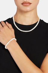 Womens 6mm Pearl Bracelet