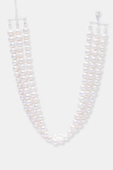 Freshwater Large Pearl Triple Layer Choker