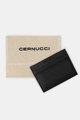 Cernucci Leather Card Holder - Black