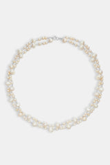 Freshwater Pearl Double Layer Necklace - White