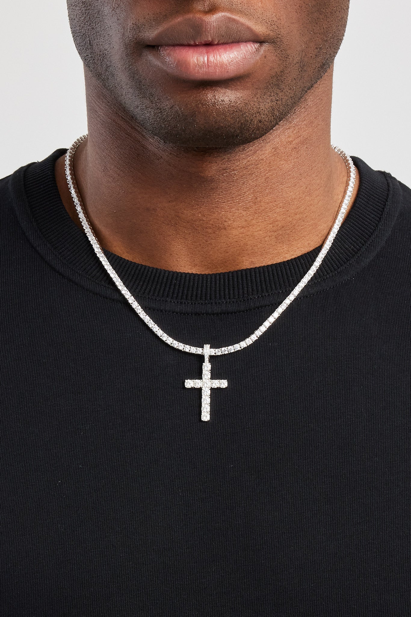 Moissanite Cross Pendant | Mens Pendants | Shop Cross Pendants at ...