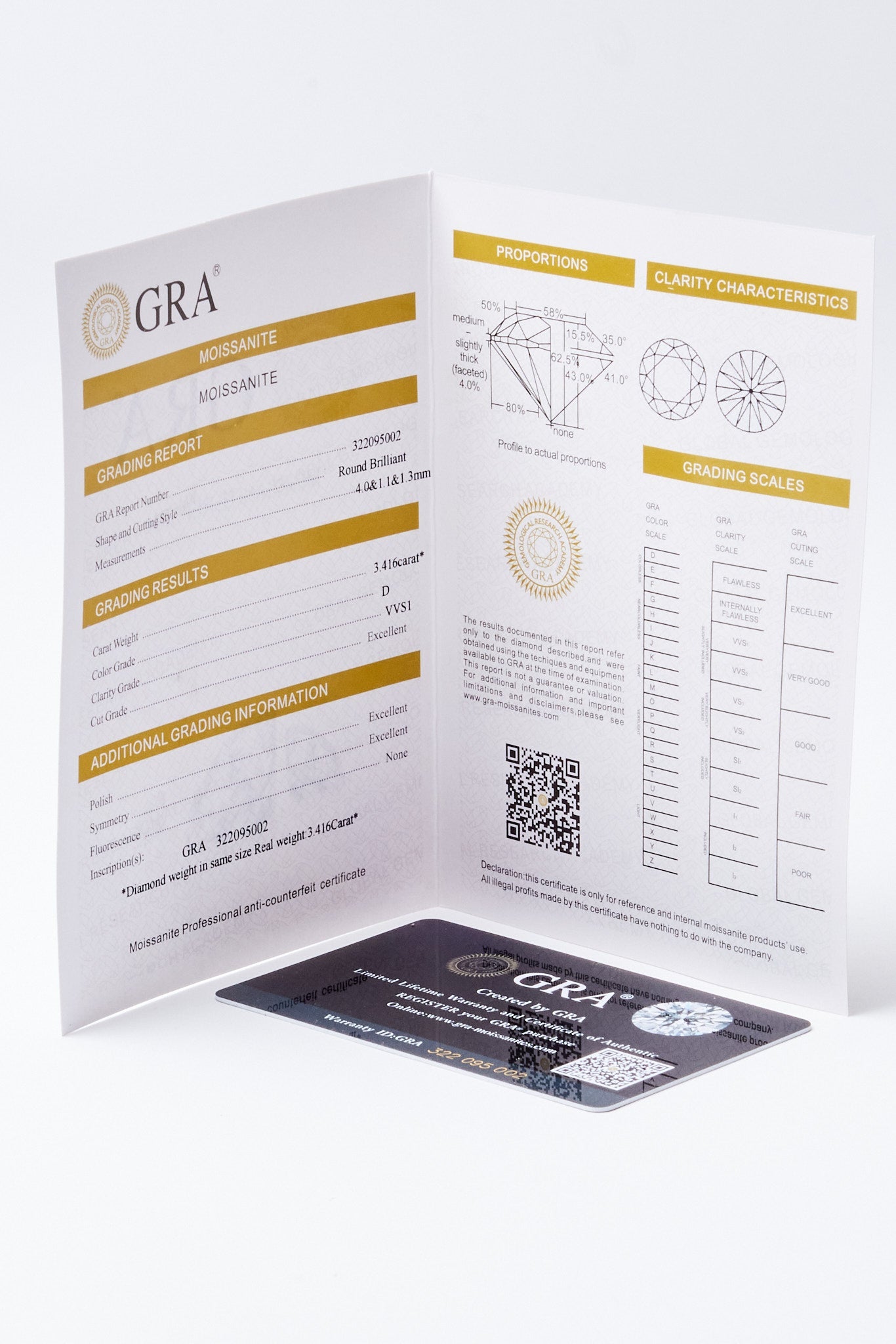 Moissanite Cross Pendant - 30mm