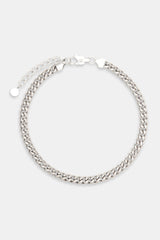 Womens Stainless Steel Miami Cuban Chain - White 8mm