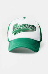 Logo Embroidered Trucker Hat - Green