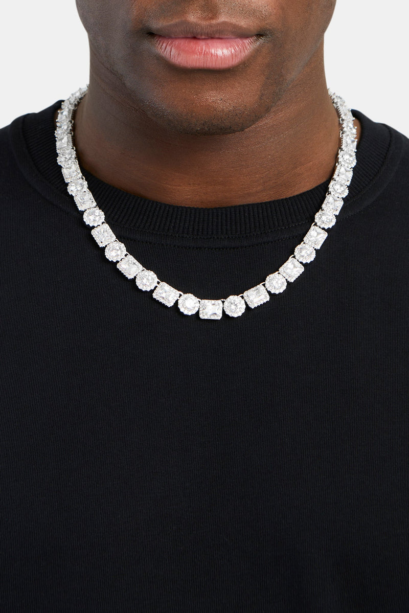 Iced Mixed Shape Tennis Chain