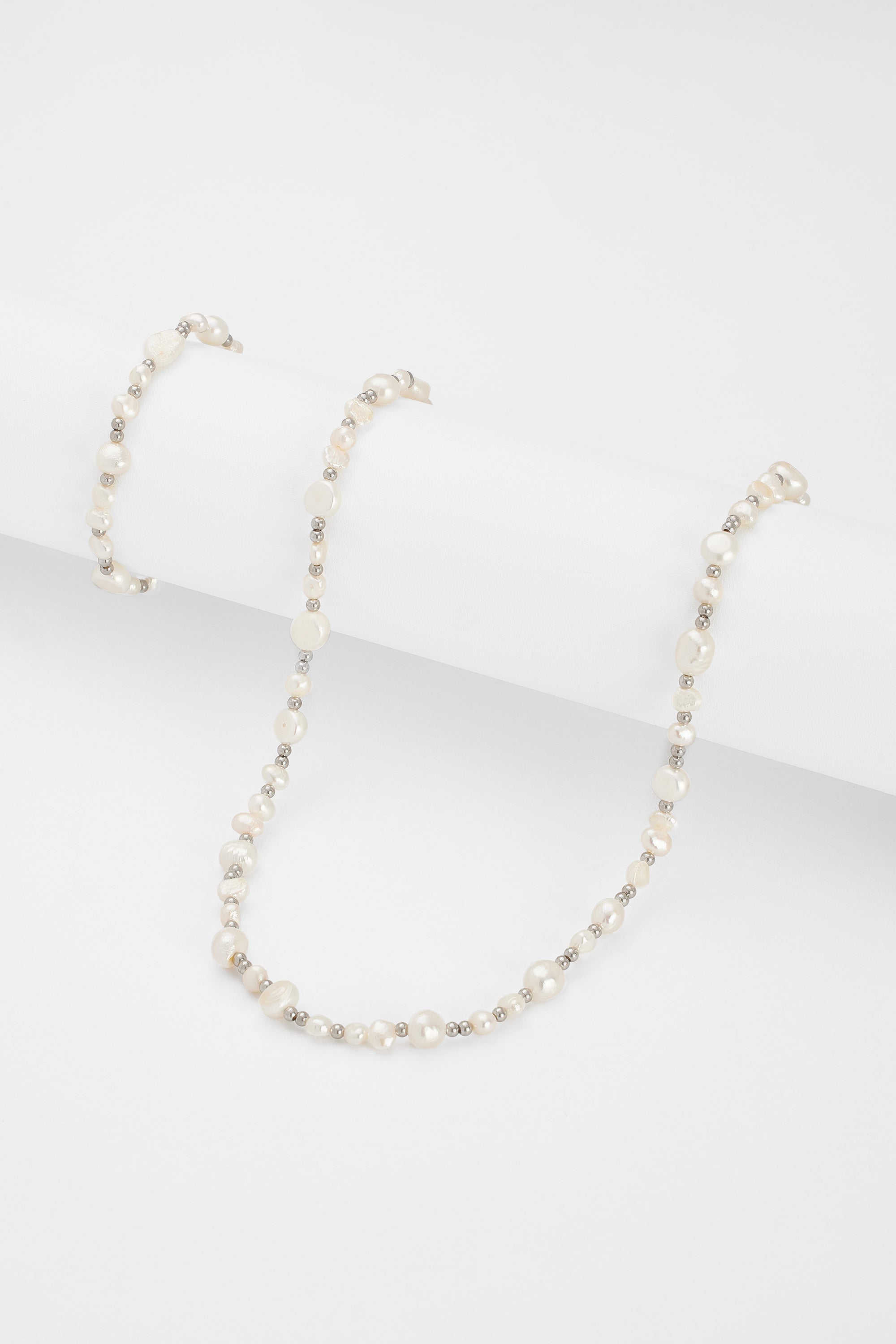 Beaded Baroque Freshwater Pearl Necklace + Bracelet Bundle