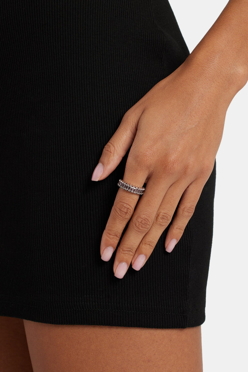 Baguette Band Ring - Dusky Pink