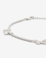 Butterfly Anklet - White Gold