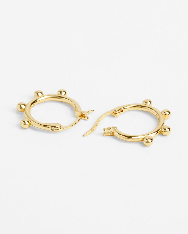 Bobble Hoop Earrings - Gold