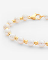 Beaded Pearl Bracelet - Gold