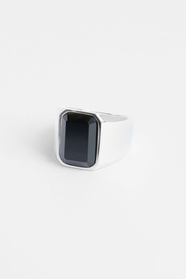 Black Stone Signet Ring