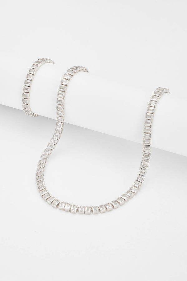 Bezel Tennis Chain + Bracelet Bundle