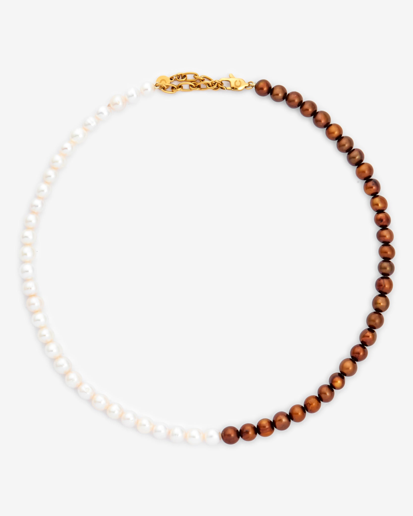 Colour Block Pearl Necklace - Gold – Cernucci US