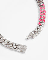 Cernucci Cuban Link Necklace - Pink