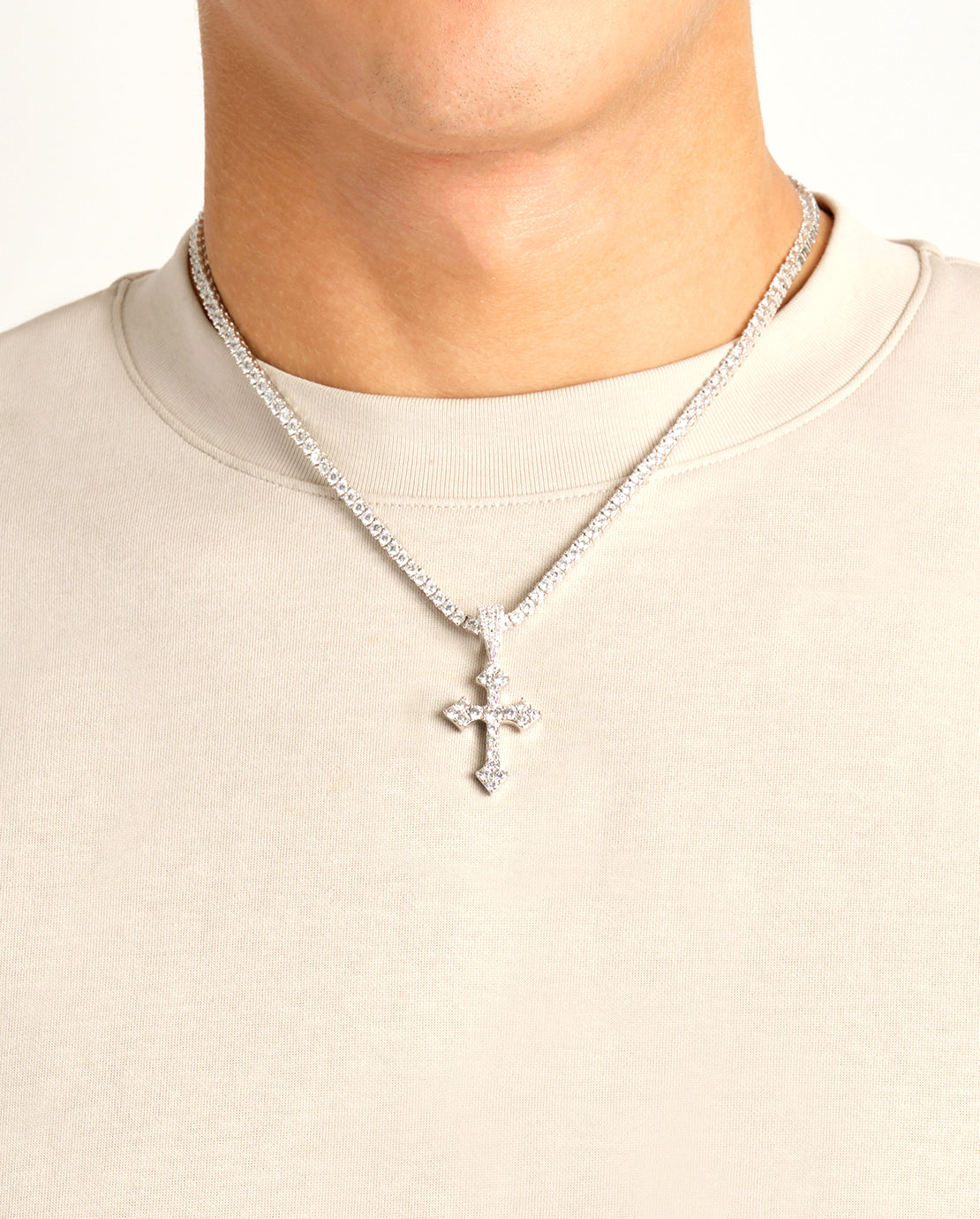 Iced Celtic Cross Pendant - 35mm