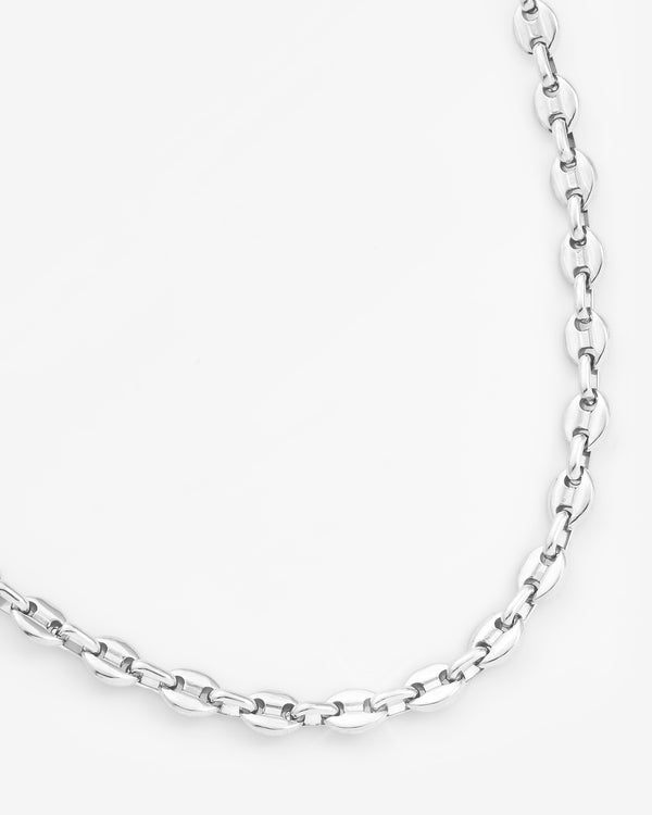 Clasp Detail Necklace - White Gold