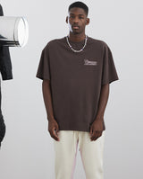 Palm Print T-Shirt - Chocolate